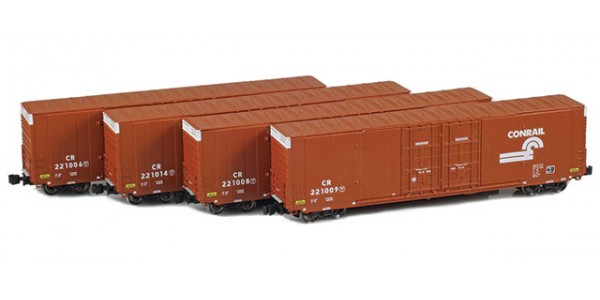 AZL 914206-1 Conrail | Greenville 60' Boxcar 4-Pack AZL 914206-1 Conrail | Greenville 60' Boxcar 4-Pack
