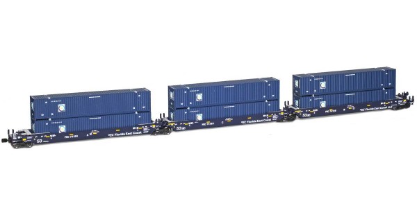 AZL 906555-1 FEC MAXI-IV Blue / Florida East Coast Set 74169 AZL 906555-1 FEC MAXI-IV Blue / Florida East Coast Set 74169