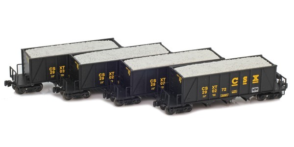 AZL 905304-1 CSX (CSXT) Ortner 40' Hopper | 4-Car Set AZL 905304-1 CSX (CSXT) Ortner 40' Hopper | 4-Car Set
