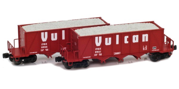 AZL 905360-1 VULCAN (ITGX) Ortner 40' Hopper | 2-Car Set AZL 905360-1 VULCAN (ITGX) Ortner 40' Hopper | 2-Car Set