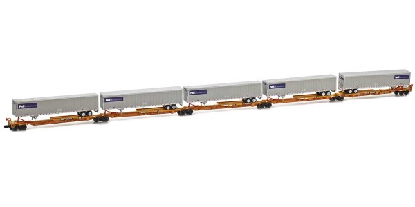 AZL 905202-1 TTAX Trinity RAF 53C Spine Cars |FedEx Multimodal Trailers | Set 555033 AZL 905202-1 TTAX Trinity RAF 53C Spine Cars |FedEx Multimodal Trailers | Set 555033
