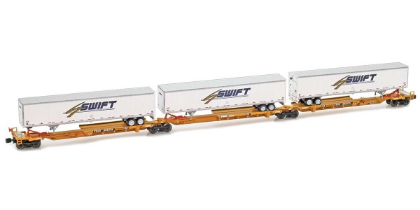 AZL 905237-1 TTAX Trinity RAF 53C Spine Cars - 3 unit set 355173 53' Trailers – Swift