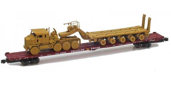 Z-Panzer 911020-2M10S | AZL TTX 89' Flat 601899 | M1070 Truck | M1000 Trailer | Sand Z-Panzer 911020-2M10S | AZL TTX 89' Flat 601899 | M1070 Truck | M1000 Trailer | Sand