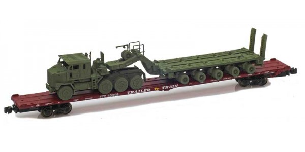 Z-Panzer 911020-3M10G | AZL TTX 89' Flat 601907 | M1070 Truck | M1000 Trailer | Green Z-Panzer 911020-3M10G | AZL TTX 89' Flat 601907 | M1070 Truck | M1000 Trailer | Green
