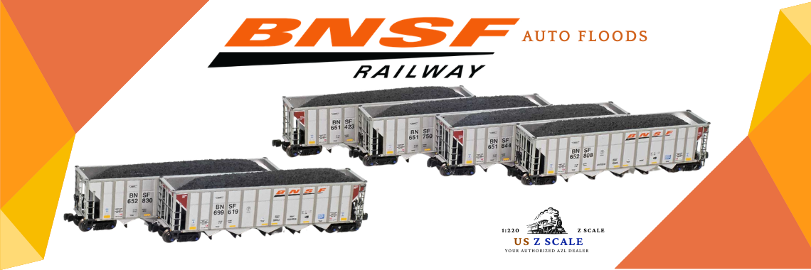 AZL BNSF Swoosh AutoFlood Hoppers