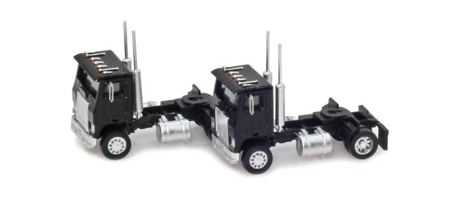 AZL 96103 Black Cab-Over Truck  2 pack