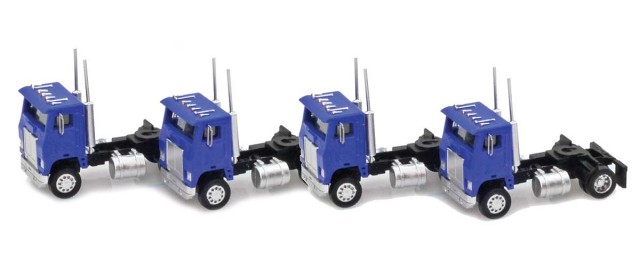 AZL 96125 Blue Cab-Over Truck  4 pack