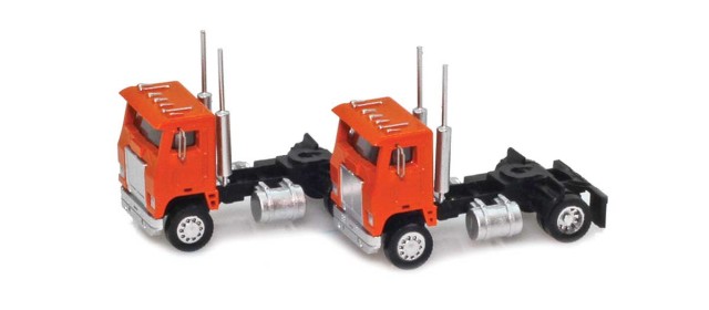 AZL 96107 Orange Cab-Over Truck  2 pack