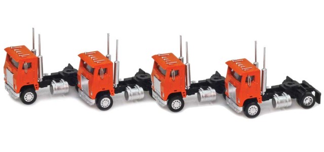 AZL 96127 Orange Cab-Over Truck  4 pack
