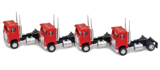 AZL 96122 Red Cab-Over Truck  4 pack