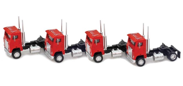 AZL 96122 Red Cab-Over Truck  4 pack