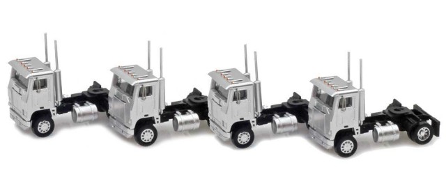 AZL 96124 Silver Cab-Over Truck  4 pack