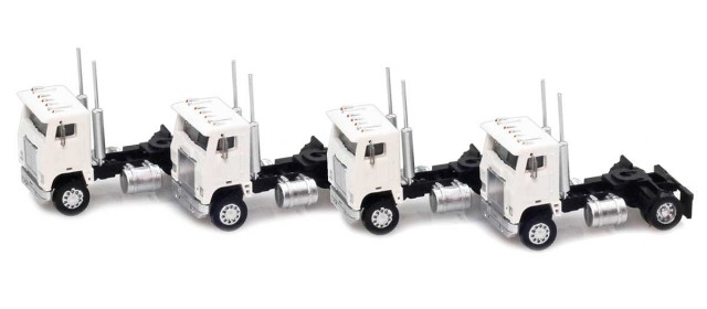 AZL 96121 White Cab-Over Truck  4 pack