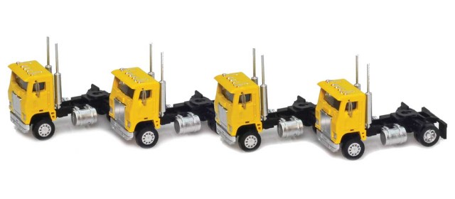 AZL 96126 Yellow Cab-Over Truck  4 pack