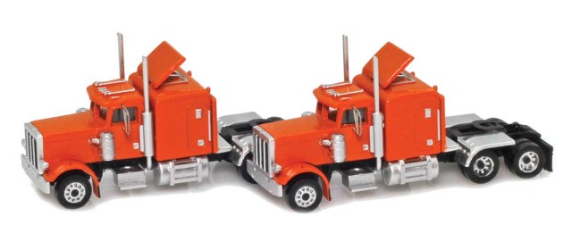 AZL 96007 Orange Hood Truck with Crew Cab  2 pack