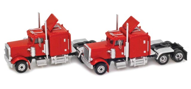 AZL 96002 Red Hood Truck with Crew Cab  2 pack