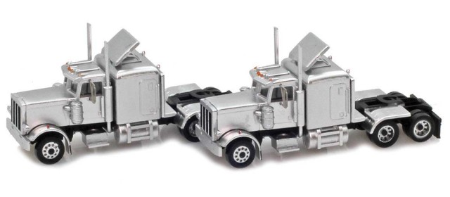 AZL 96004 Silver Hood Truck with Crew Cab  2 pack