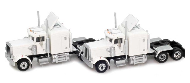 AZL 96001 White Hood Truck with Crew Cab  2 pack