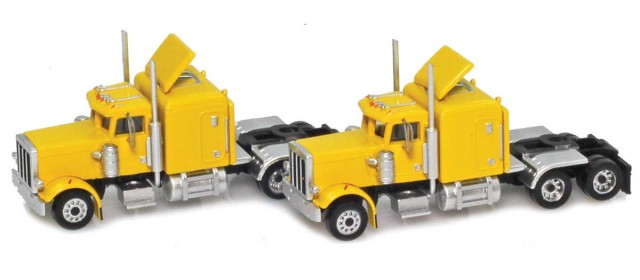 AZL 96006 Yellow Hood Truck with Crew Cab  2 pack