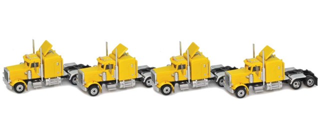 AZL 96026 Yellow Hood Truck with Crew Cab  4 pack