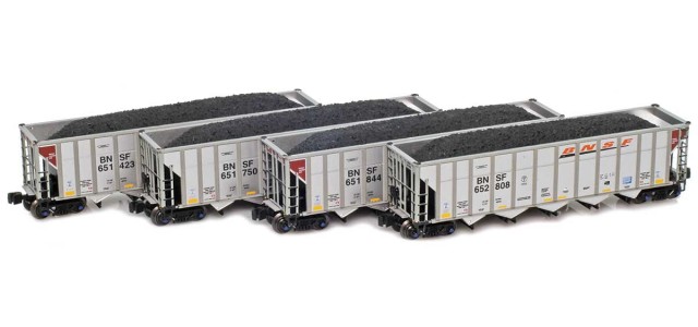 AZL 915701-1 BNSF Swoosh Autoflood III Hopper  651423, 651750, 651844, 652808 Set