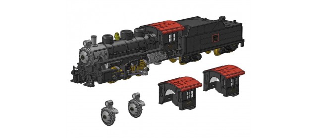 Rokuhan T040-4 CB&Q (Burlington)  Road numbers: 500, 505 and 509