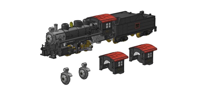 Rokuhan T040-4 CB&Q (Burlington)  Road numbers: 500, 505 and 509