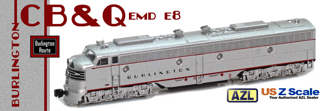 CB&Q E8 Z Scale Locomotive