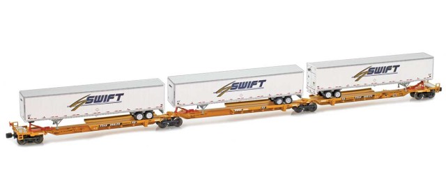 AZL 905237-1 TTAX Trinity RAF 53C Spine Cars - 3 unit set 355173 53' Trailers – Swift